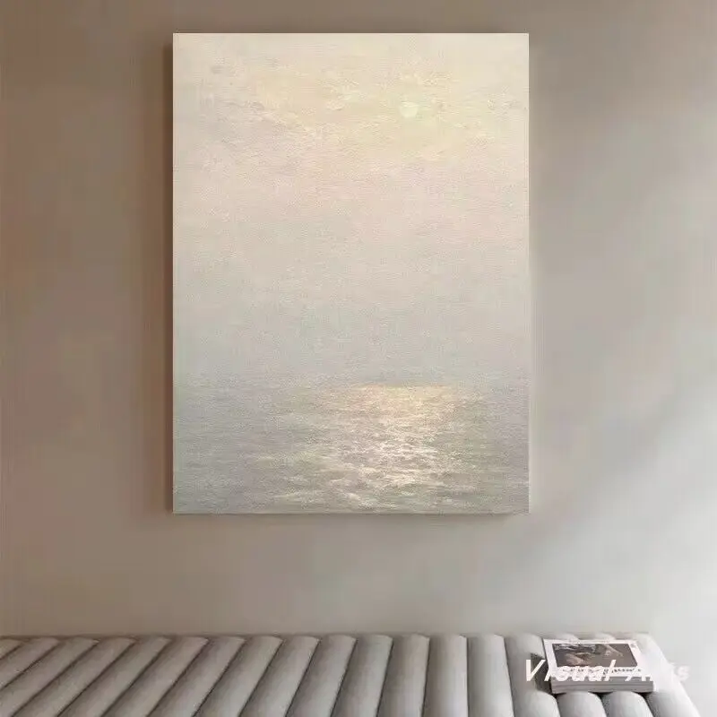 

Pure Hand Drawn Oil Painting Living Room Sea View Decoration Painting Corridor Mural Sofa Room Background Wall Hanging Painting