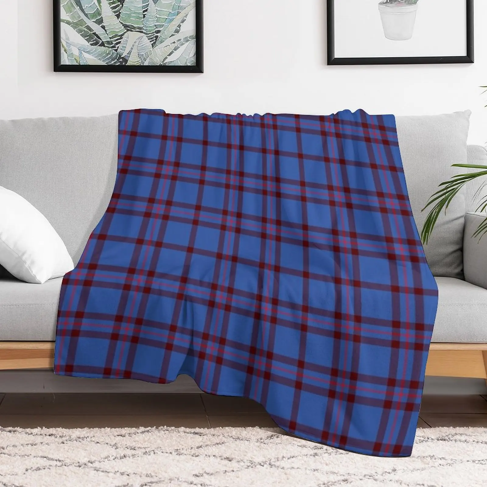 Clan Elliott Tartan Throw Blanket Cozy Throw Blanket Birthday Gift for Him Her