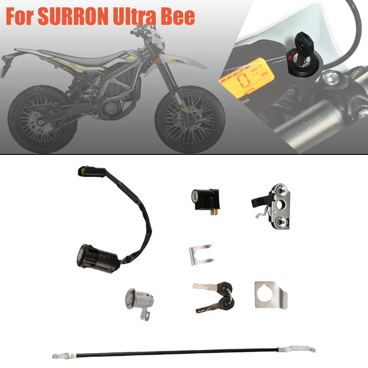Electric Motorcycle For Surrn Ultra Bee Lock Kits OEM Key Switch Sets Original Whole Ebike Lock Full Bike Three Sets Locks