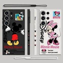 Custodia in Silicone Luxury Disney Mickey Minnie Art Fashion Case per Samsung Galaxy S10 S9 Note 10 Plus 9 Note 20 Ultra S8 S8 Plus