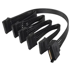 Sata Power Splitter para o disco rígido, cabo de alimentação, cabo de extensão, disco rígido, SSD, 1 a 3, 4, 5, 6, 15 pinos, HDD