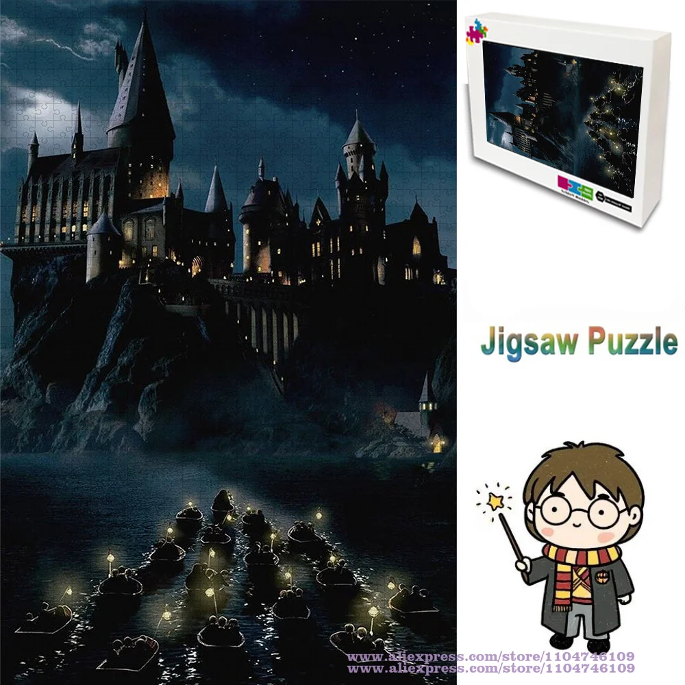 

Hogwarts Castle Puzzle Jigsaw Movie Harry Potter 108/200/300/500/1000/1500Pcs Intelligence Puzzles Adults Birthday Gift with Box