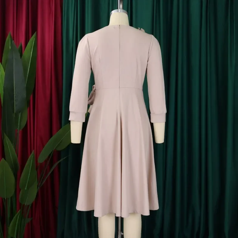 فستان داشيكي ميدي أفريقي أنيق للنساء ملابس تقليدية للخريف والربيع أحلام خرافية للسيدات طراز 2025