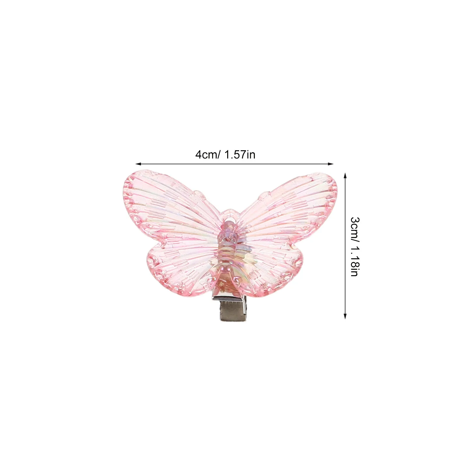 40Pcs Mini Butterfly Hair Clips Crystal Clear Colourful Elegant Retro Stylish Butterfly Barrettes for Women Girls French Snap