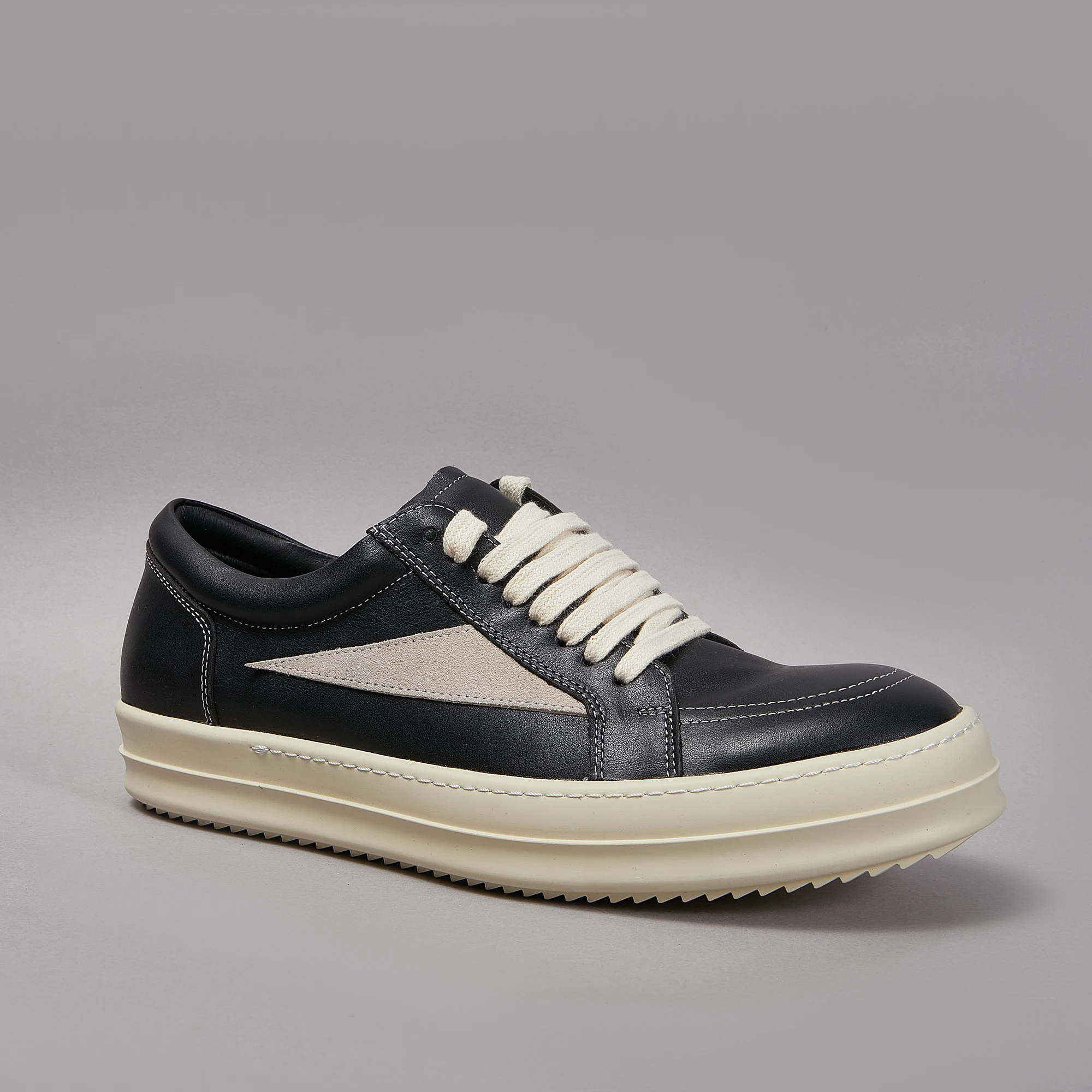 Black Cowhide Outer White Suede Low Top Board Shoes Casual High-Quality Sports Boots for Men And Women Classics