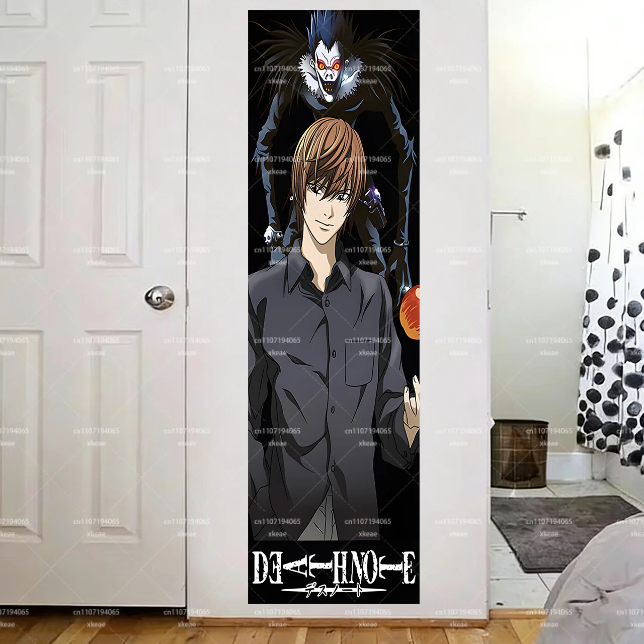 D-Death N-Note L Lawliet Anime Tapestry, Cool Manga Wall Hanging Scroll for Bedroom Dorm Room Decor