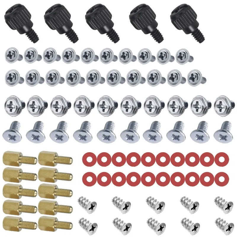 85Pcs Computer Screws Standoffs Set Kit Repair Screws for Hard Drive PC Case Assemble Motherboard Fan Power Graphics