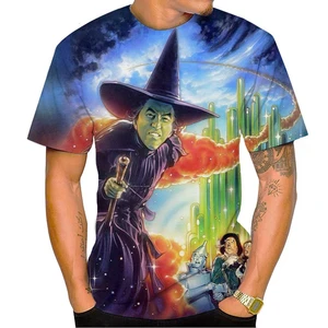 O Mágico de Oz Impressão 3D Arte Padrão T-shirt, Pintura a óleo criativa, moda personalizada, verão, venda quente 6 principais vendas mago de oz camisa - №2