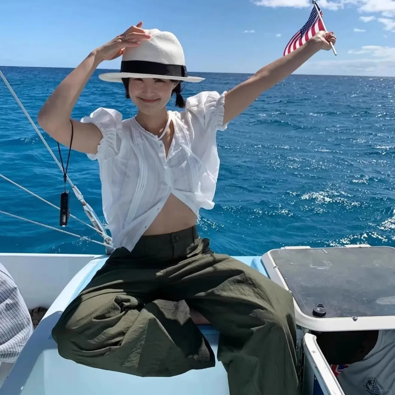 Minceur jambe droite jambe large pantalons décontractés taille haute coréen Sle Faionable couleur polyvalente été 2025 dames Tro...