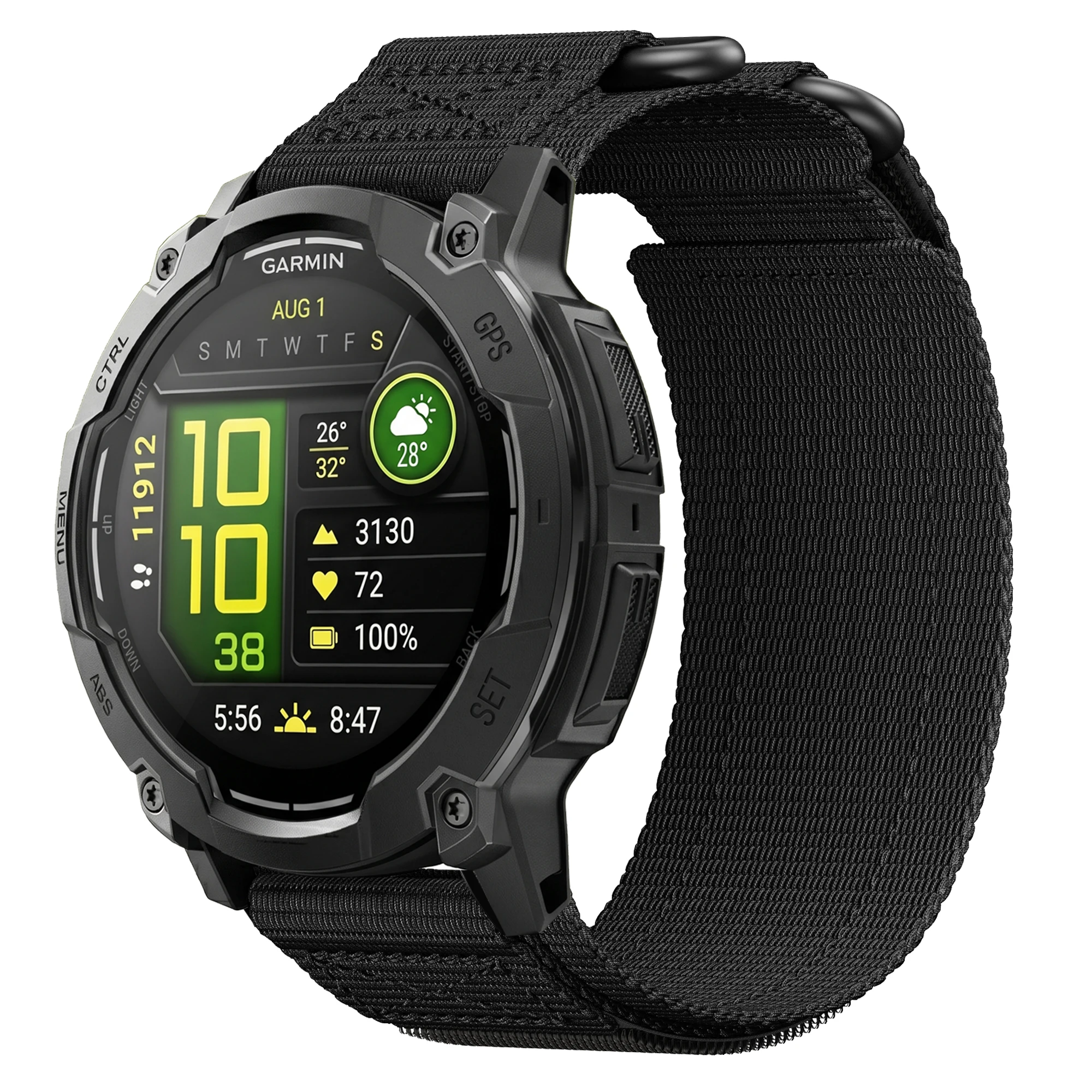 Double Loop Buckle Nylon Strap For Garmin Instinct 3 E 45mm AMOLED 22mm Watch Band For Garmin Instinct 2 Solar Braided Belt