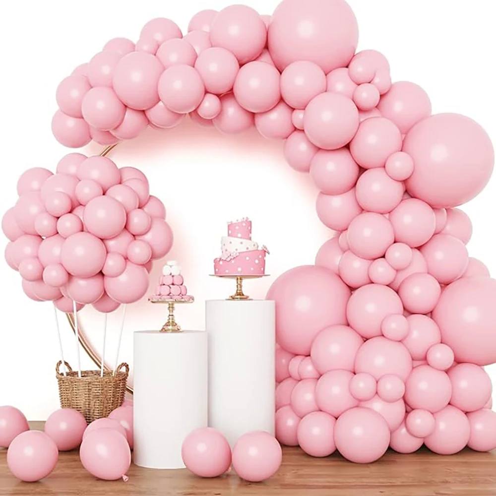 Guirnalda de Globos rosas para bebé, Kit de arco de Globos rosa Pastel, fiesta de cumpleaños para niña y niño, Baby Shower, graduación, decoración de boda, Globos