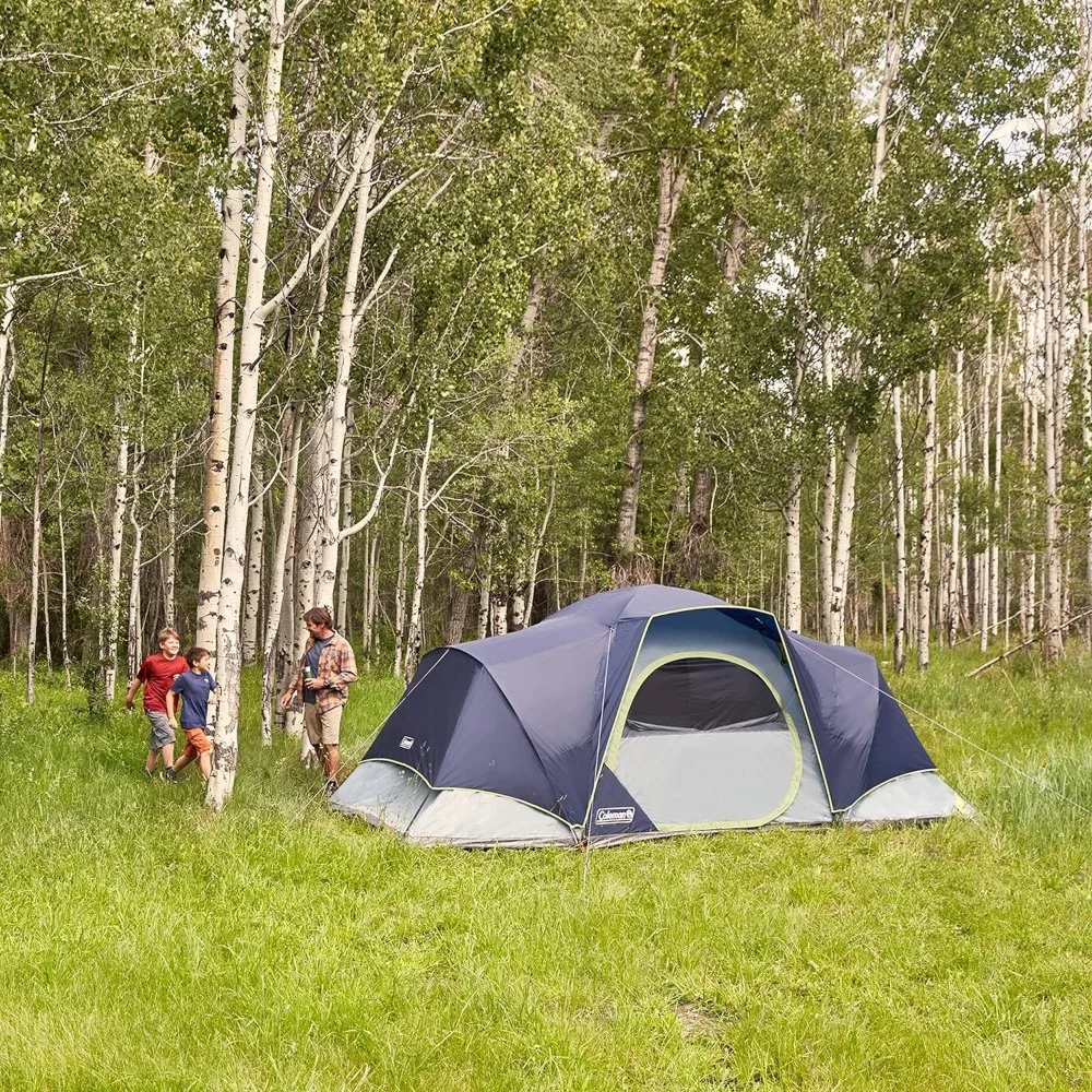 Tienda de campaña familiar Coleman Skydome XL, carpa Domo para 8/10/12 personas con configuración de 5 minutos, incluye Rainfly, bolsa de transporte