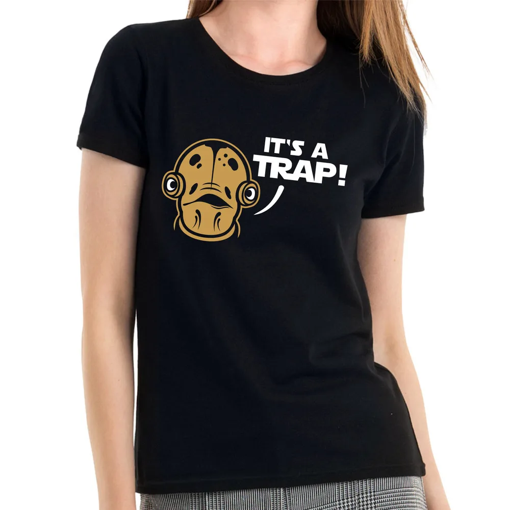 It's A Trap Its Admiral Ackbar Star Satire Wars Geek Nerd Ladies Girlie For Men Clothing Women Short Sleeve Tees High Quality