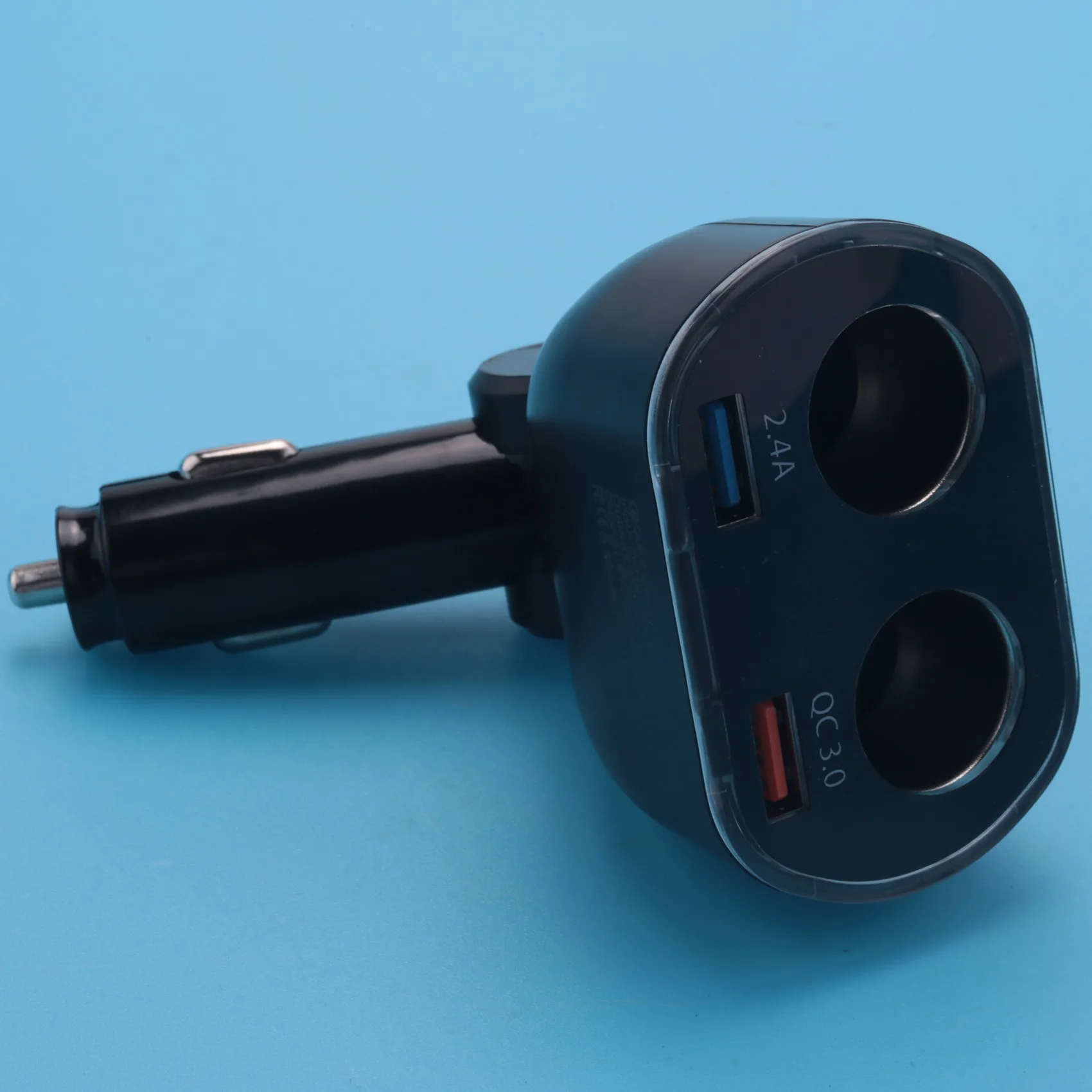 Car Splitter 120W QC 3.0 Dual USB 12/24V Sockets Splitter Power Adapter Fast Charging For Car Phone Dashcam