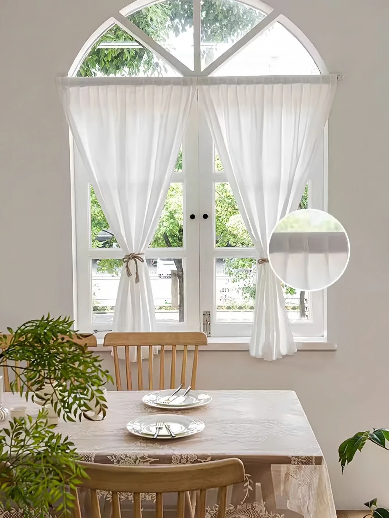 White scratch resistant white non perforated Hook And Loop Fastener curtain  for living room and store anniversary decoration