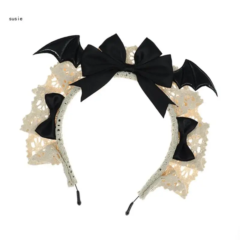 Eye Catching White Headwear Easy to Wear Maid Accessory Headpieces for Costume Enthusiasts and Party Goers X7YA