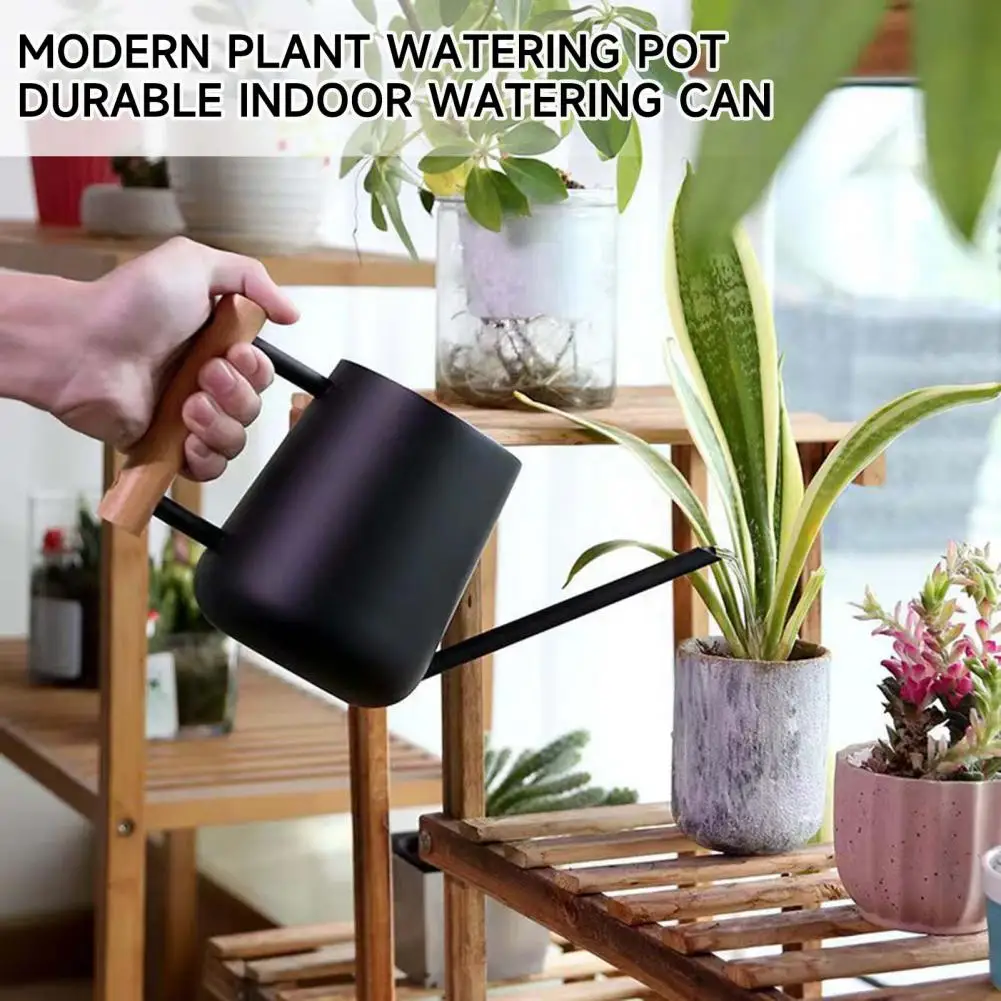 1 L Watering Pot Stainless Steel Watering Can Flower Sprinkling Can With Long Spout Planter For Indoor Outdoor Garden Plants