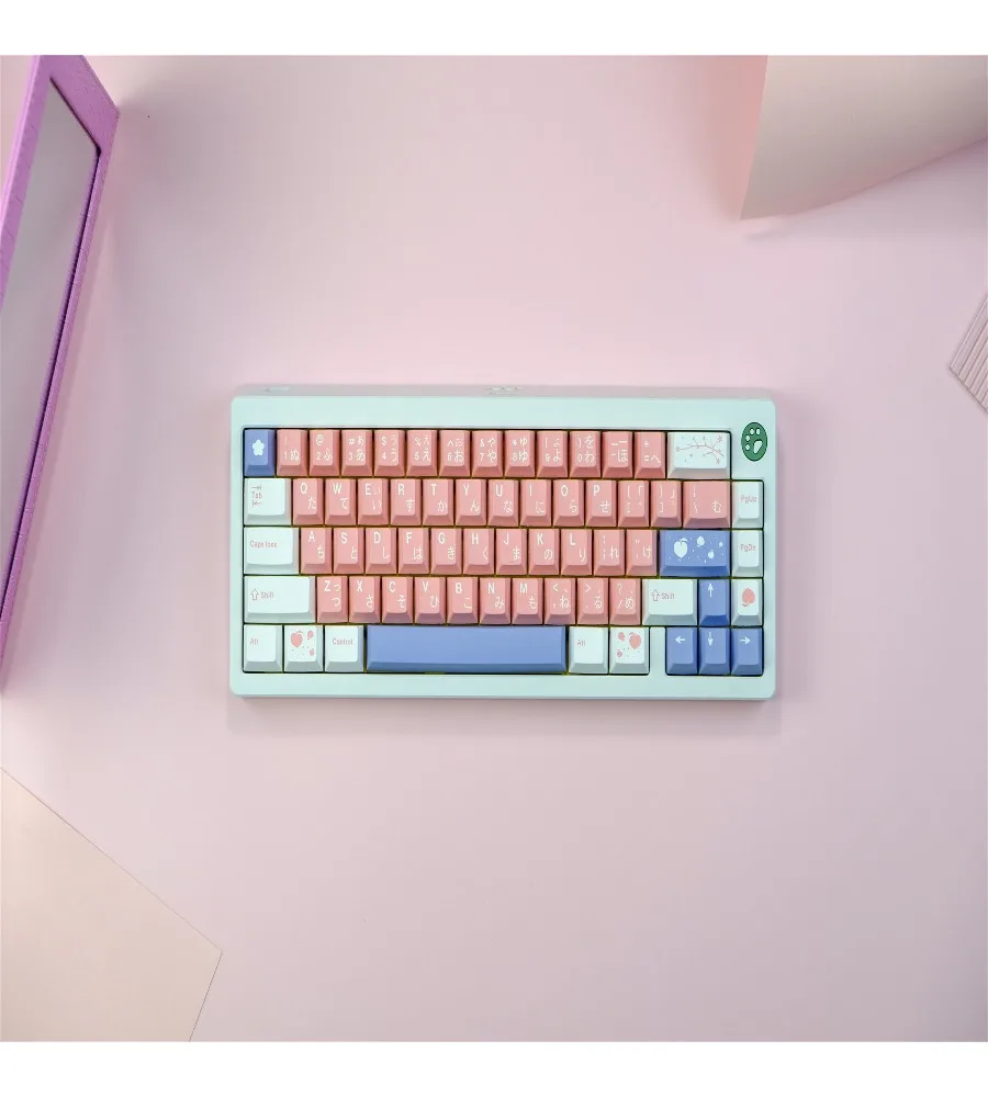 Peach Blossom Keycap 129-key PBT Keycap Cherry Original Factory Height Five-sided Sublimation Process