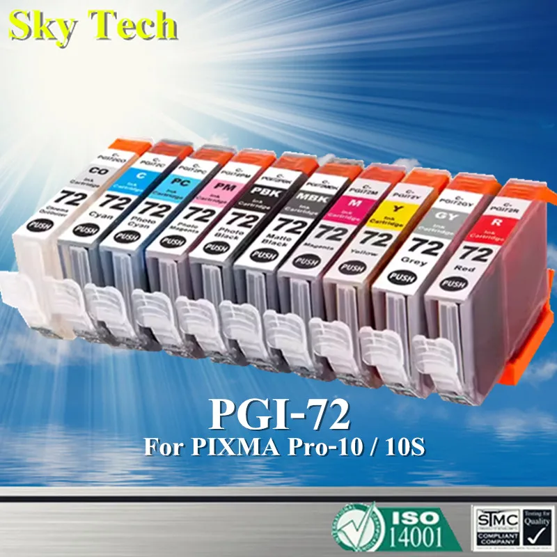 Sky PGI-72 PGI72 PGI 72 Premium Compatible Inkjet ink Cartridges For Canon Pixma Pro 10 Pro-10 Pro-10S Printer