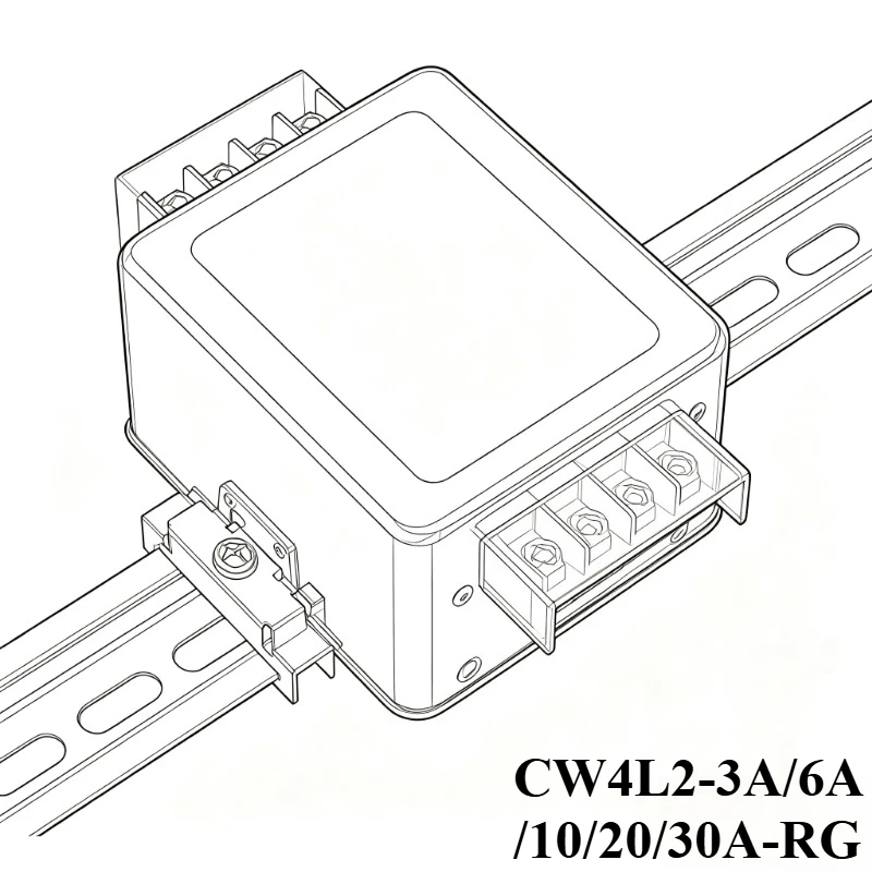 SignkoRay EMI Power Filter CW4L2-3A/6A/10/20/30A-RG AC 220V Single Phase Interference Purification CW4L2-10A-RG  CW4L2-30A-RG