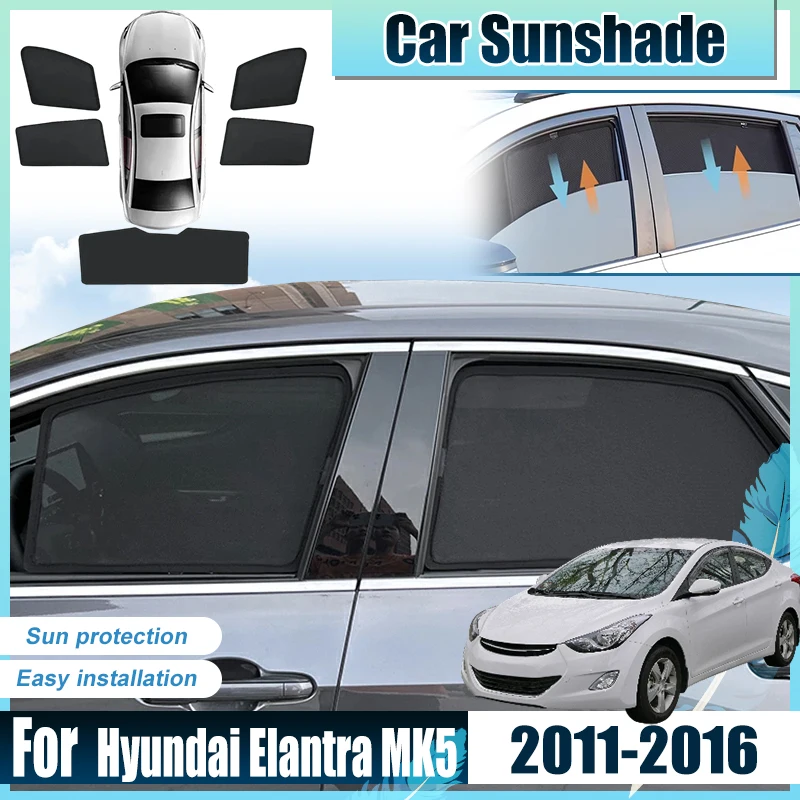 

For Hyundai Elantra Avante Accessories MK5 MD UD 2011-2016 Car Window Sun Shades Cover Anti UV Visors Heat light Shield Mesh Net