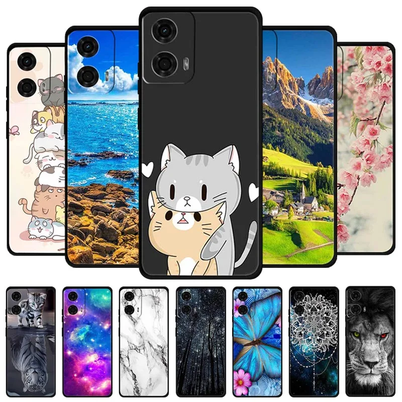 Funda Protectora de Silicona TPU Suave para Motorola Moto G24 Power, Funda Protectora para Moto G24 G24Power de 6.56 Pulgadas, Funda Negra Antigolpes para Moto G 24