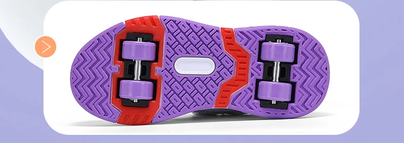 Kinder-Skateboard-Schuhe Geh- und Rollschuh-Kombination Komfortabel Verschleißfest Outdoor-Rollschuh-Sneakers für Mädchen und Jungen 4 Räder – Detail 6