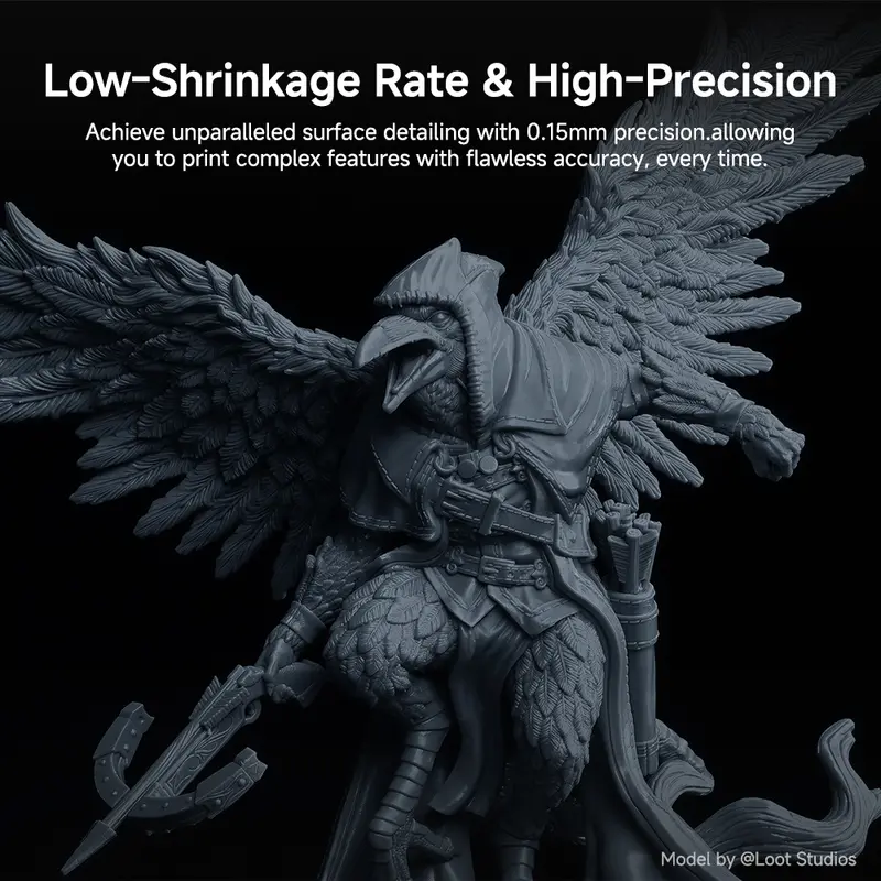 ANYCUBIC Water-Wash Resin For LCD 3D Printer High Precision Low Odor Low Viscosity 3D Printing Standard Photopolymer - Image 4