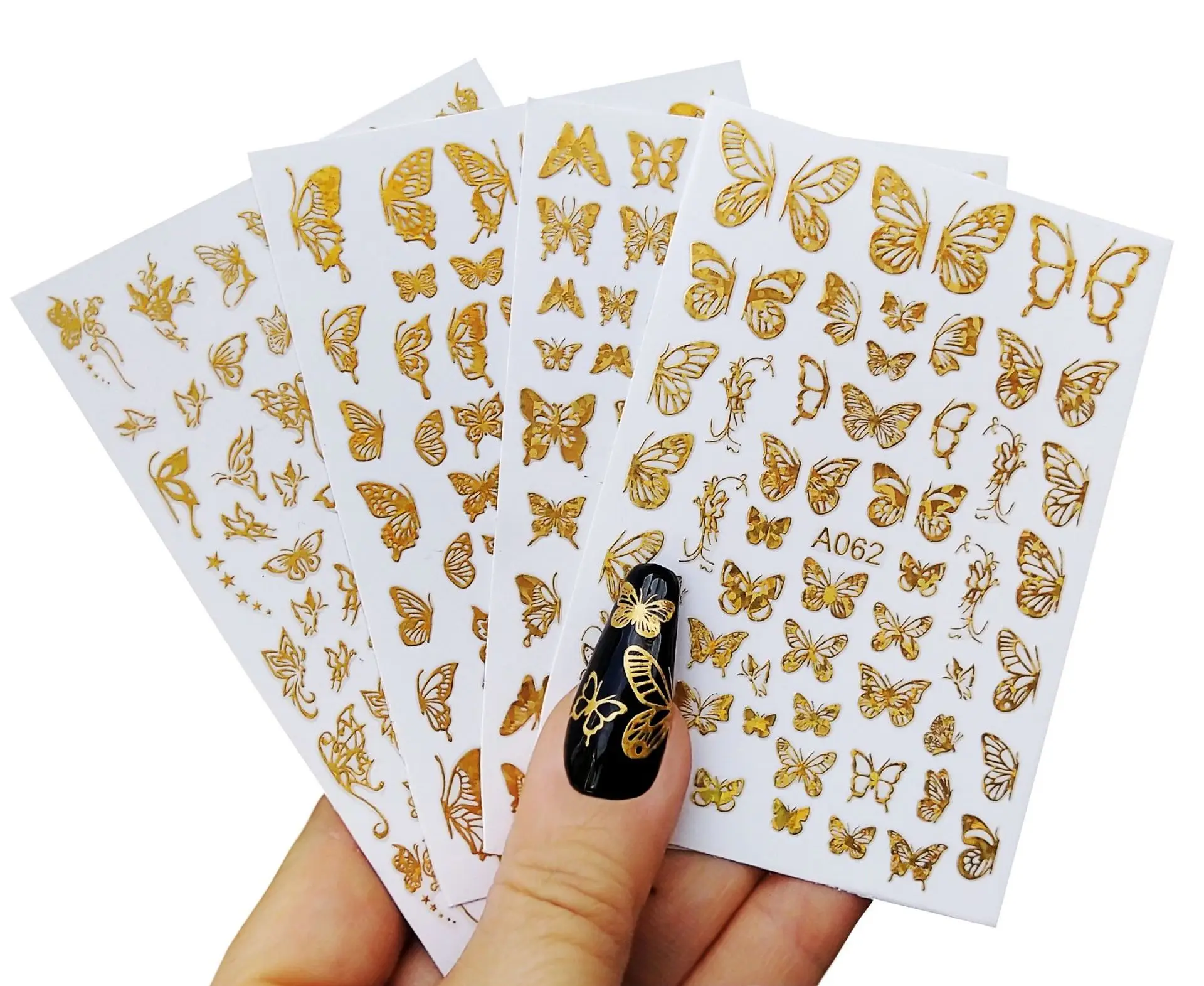 

wholesale New Christmas Halloween monster cartoon nail sticker 3D beauty Foil Nail Art Decals 500packs/lot free EMS/DHL shipping