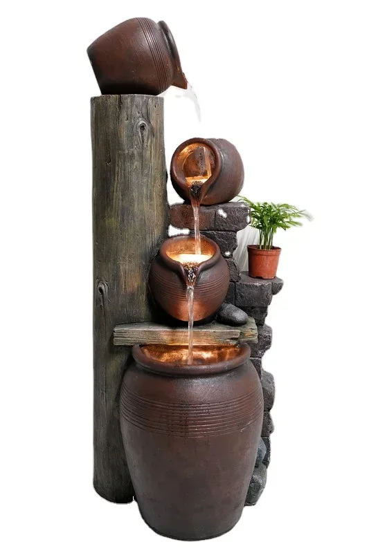 2026 Outdoor Bird Bath Bird Feeder for Home Garden Yard Decorations Large Standing Polyresin Fountain