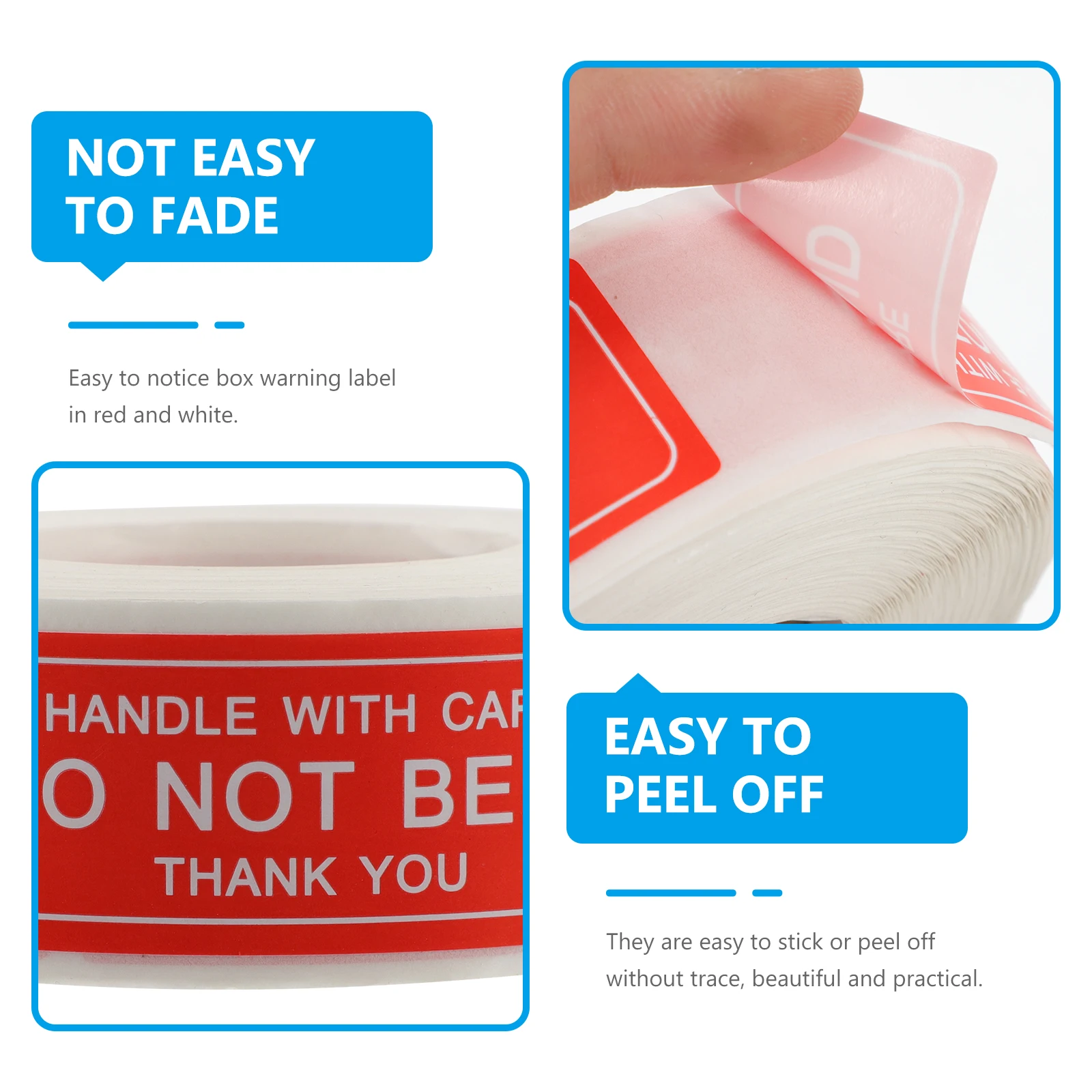 

Handle With Care Warning Labels Fragile Adhesive Stickers For Shipping Packing Red White Paper Label Lightweight Easy