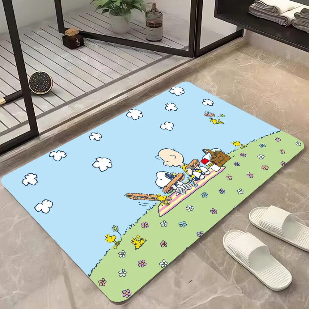 Snoopy Home Rugs Doormat Entrance Door Mats Kitchen Foot Mat Floor Bath Mat Choice Carpet Bathroom Room Non-slip Main Entry