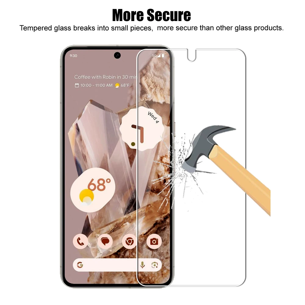 For Google Pixel 8 Pro (5G) (3pcs) Camera Lens Protector & (3pcs) Tempered Glass Screen Protector