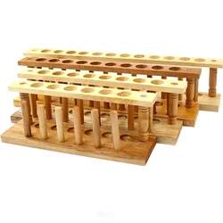 6/8/10/12/24 Holes 22mm Hole Diameter Lab Wooden Test Tube Storage Holder Bracket Rack With Stand Sticks