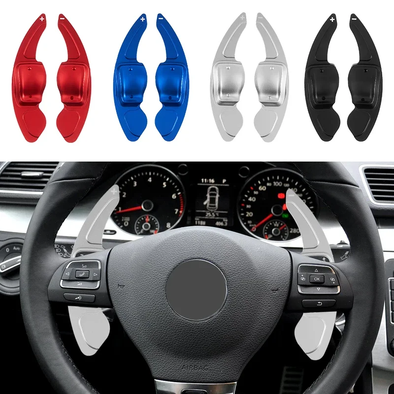 For VW Alloy Car Steering Wheel Shift Paddle Golf 5 6 MK6 GTI R Jetta MK5 Passat B6 B7 CC Polo For Seat Leon Skoda Octavi RS