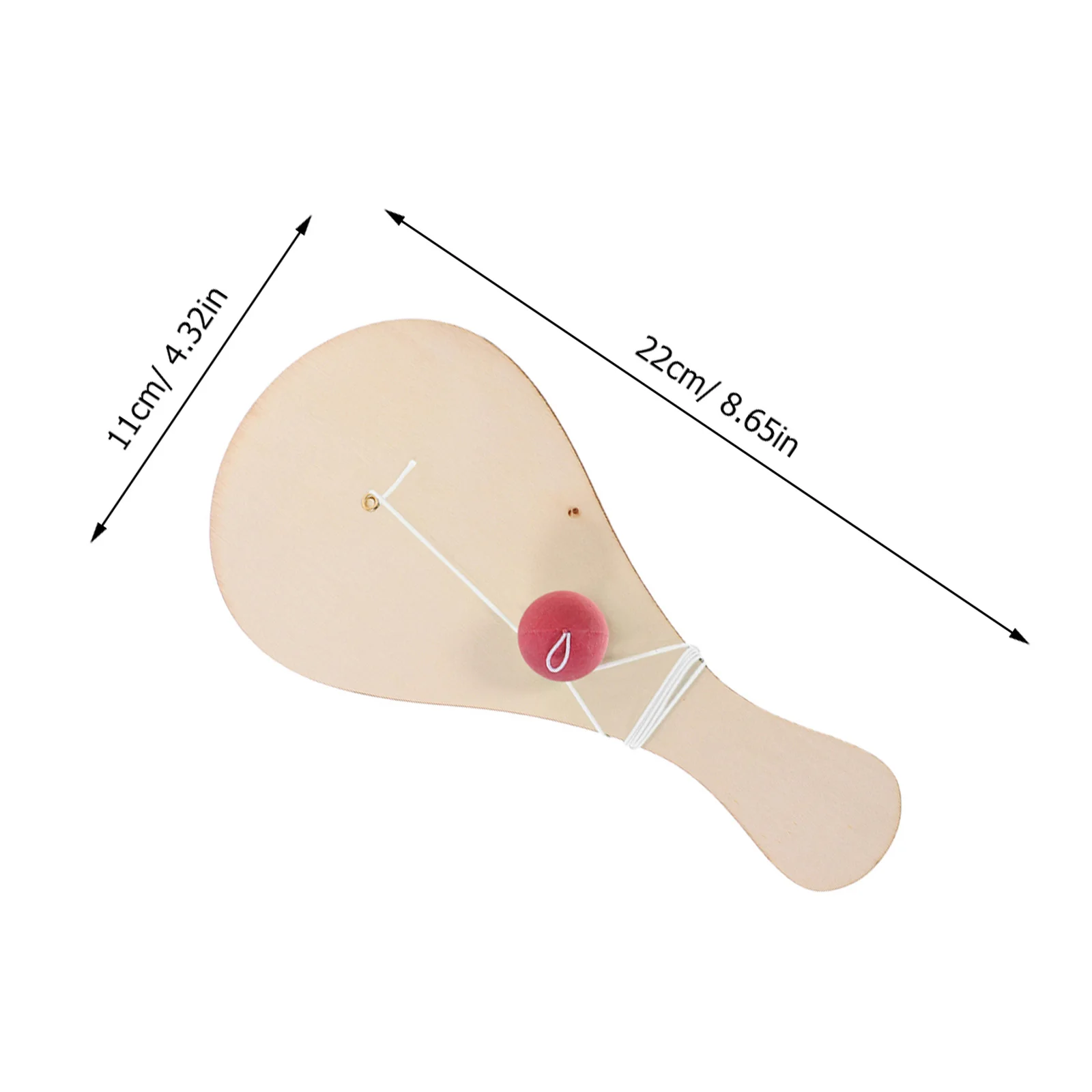 12개 수제 나무 패들 볼 세트 DIY 색칠하기 미완성 블랭크 낙서 가족 놀이 해변 게임 세트