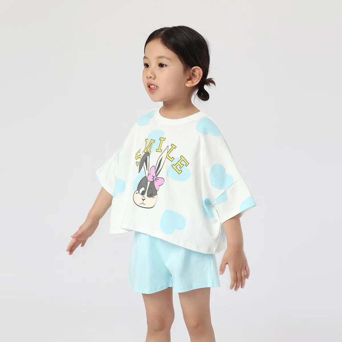 

MARC&JANIE Girls Summer Loose Sports Short Sleeves Short Sets 230636