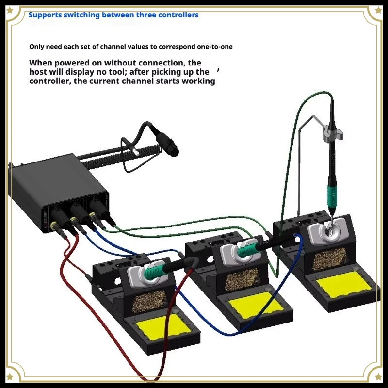 GEEBOON SW03 3-Channel Soldering Station Switcher, Multi-channel Expander for TA305 TC22 Welding Station