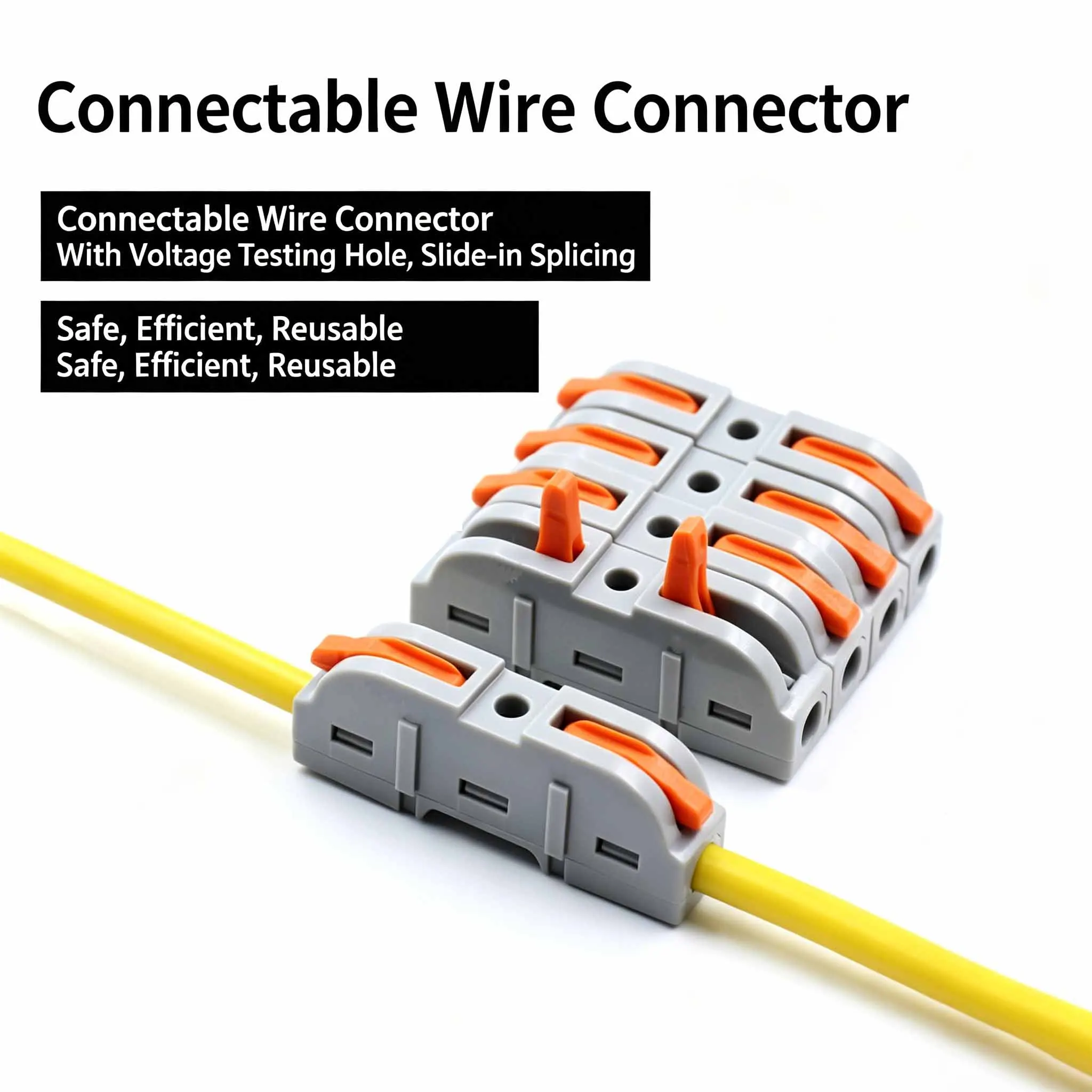 Mini Quick Terminal Wire Connector Home Cabling Universal Compact Plug-in Parallel Module Splitter for Easy Installation