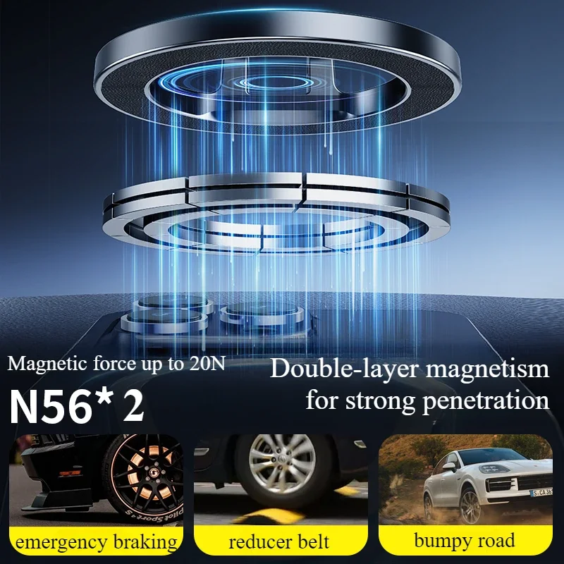 Eary Magnetic Phone Holder With 360 Rotating Ultra Stable Base Stand Mount For Car Dashboard Universal For IPhone Samsung Series