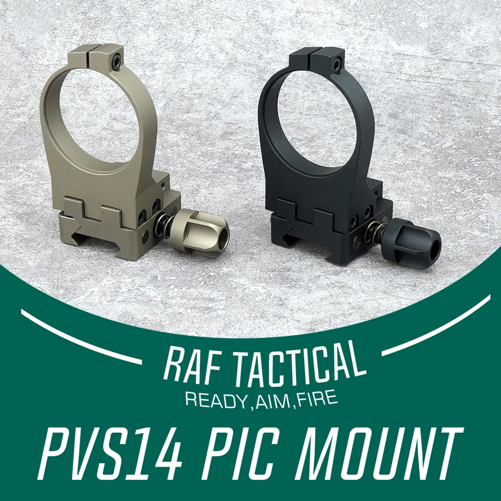 Night Vision Mount Dlock PVS-14 NVG Mount Quick Connect Rail Mount Adapter By 6061 Aerospace Aluminum Black/FDE Color