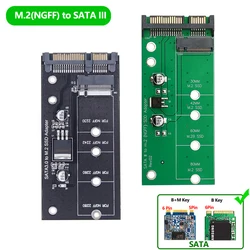 M.2 NGFF SSD To SATA 3  Adapter Converter B / B&M Key Protocol Solid State Disk Drive 2230 2242 2260 2280 NGFF to SATA III 6Gbps