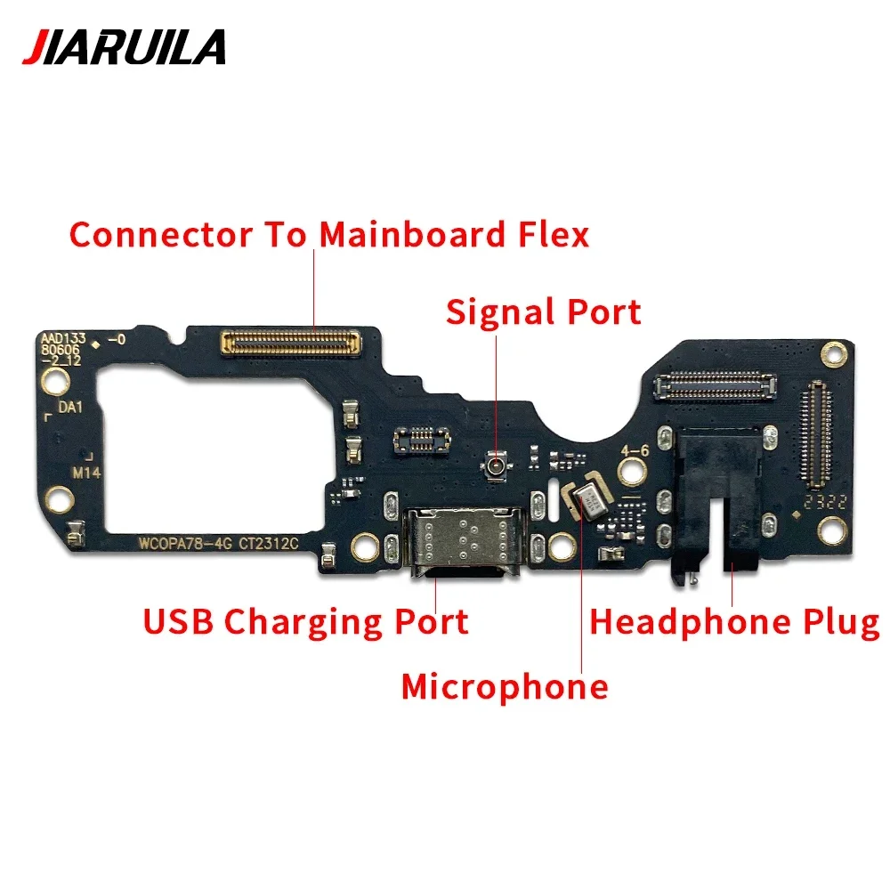 USB Micro Charger Charging Port Dock Connector Microphone Board Flex For Oppo A52 A55 A93S A56 A57 A97 A58 A74 A76 A78 A95 4G