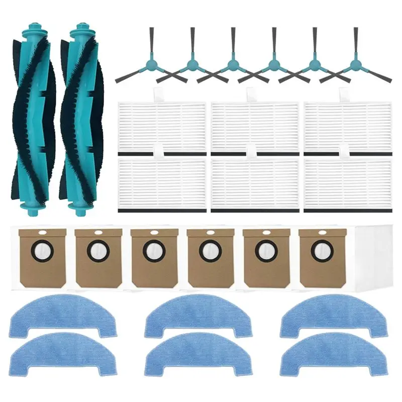 

Комплект сменных запчастей N85R для пылесоса Cecotec Conga 7690 Immortal Max - 26 предметов: основная щетка, боковая щетка, HEPA-фильтр, салфетка для влажной уборки