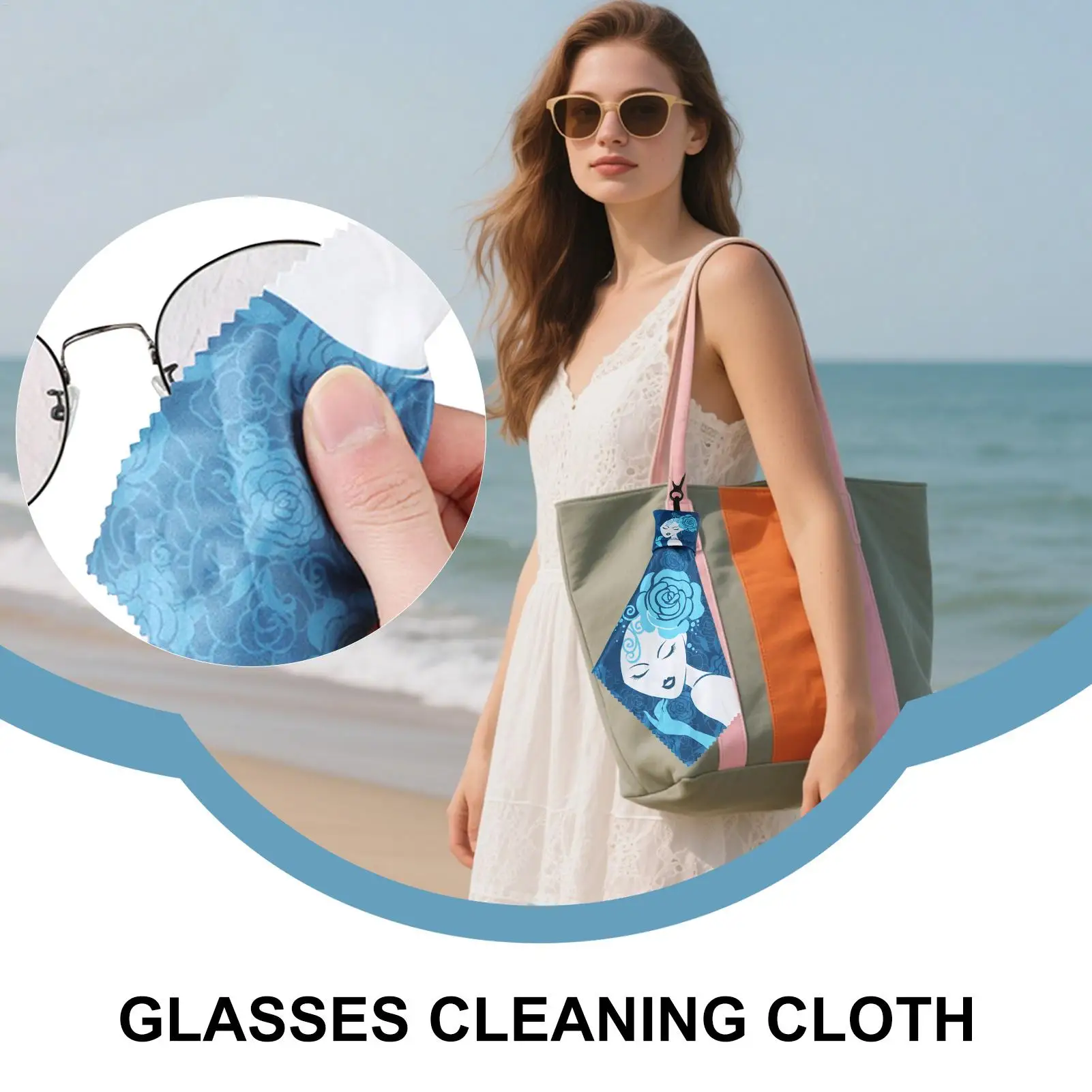 سلسلة المفاتيح ستوكات تنظيف الملابس قابل للغسل منظف العدسات المحمولة للنظارات كاميرا الهاتف، شاشات المرايا النظارات