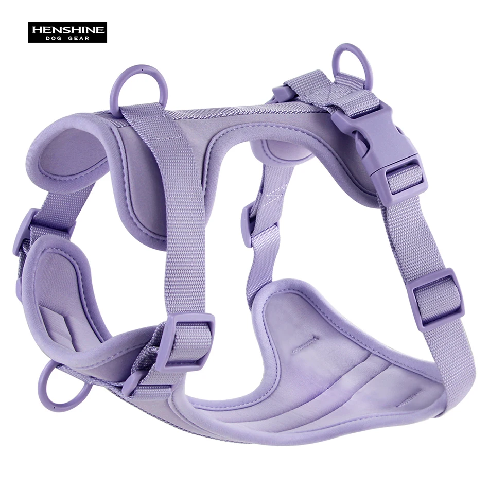 Double Dog Leash With Breathable Pvc Harness And Adjustable Collar_voghion.com
