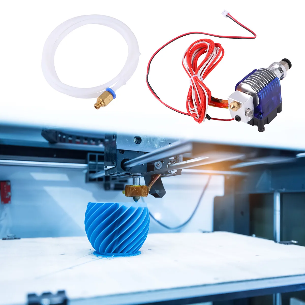 

Extrusion Head J-Head Metal Hotend Remote 3D Printer Parts Fan Cover 1.75 0.2mm Anti-Blocking Ntc Connector