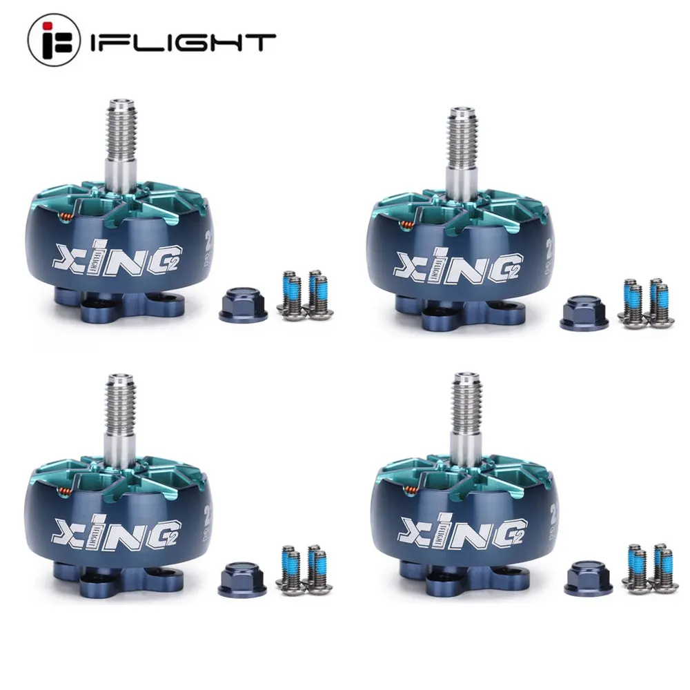 4PCS iFlight XING2 2207 2755KV 4S / 1855KV 6S FPV Brushless Motor Unibell with 5mm Titanium Alloy Shaft for RC FPV Racing Drone