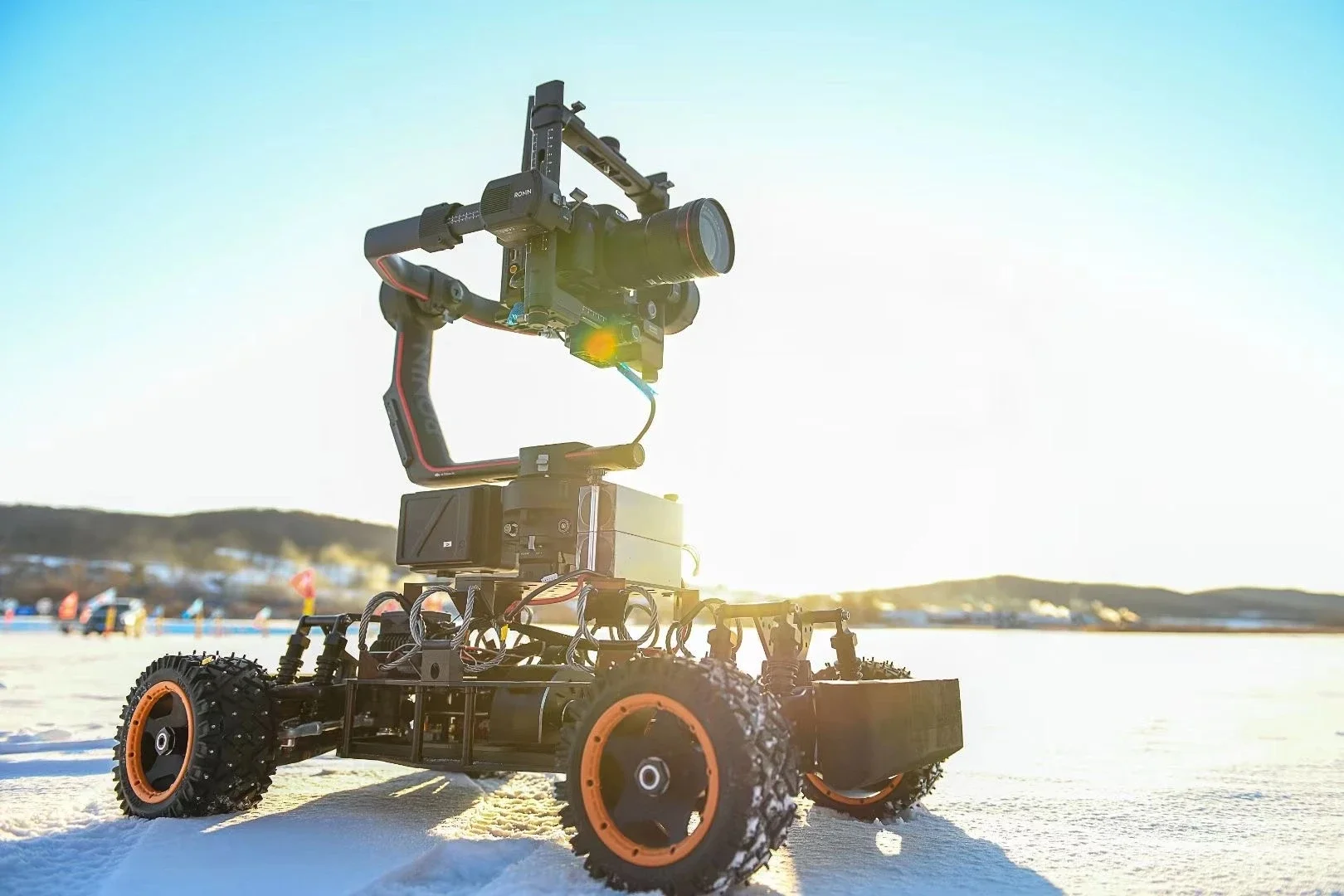 Câmera Gimbal RC Car Robot, Slider motorizado, DSLR Motor Filming Equipment, Dolly Ronin RS2