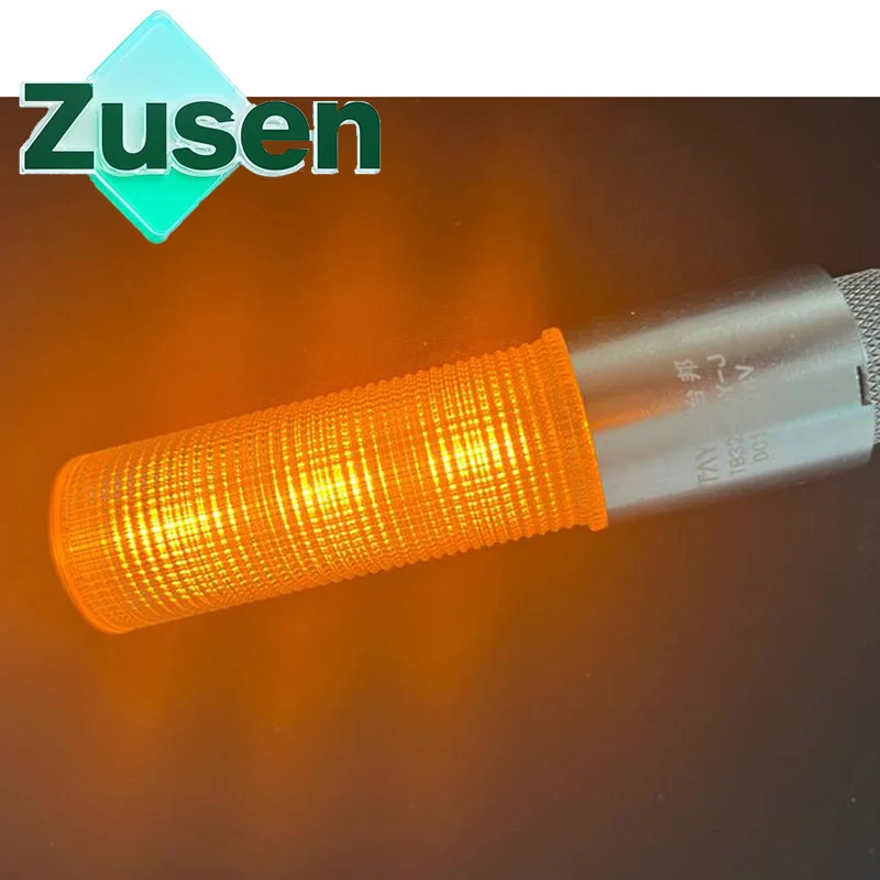 Zusen TB32-RGY-J 32mm Metal Buttom Warming Light 12V 24V Integrated Three-color Always-on Led Buzzer Screws Directly Fixed